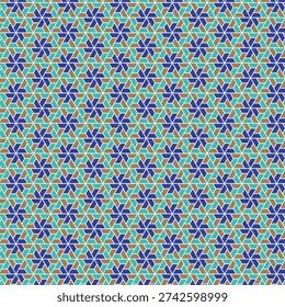 Islamic Geometric Hexagonal Star Tessellation Pattern