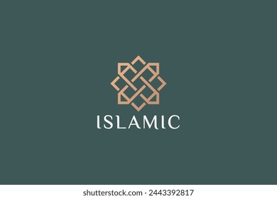 Islamic Geometric Linear Logo Minimalist Luxury Brand Identity Sign Symbol