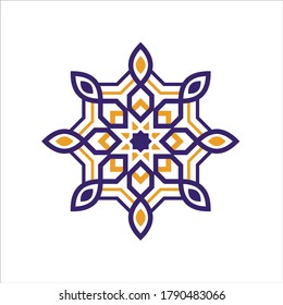 Diseño de logotipo geométrico islámico con un diseño sencillo