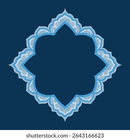 Islamic geometric mandala design with geometric shape, minimal mandala vector art use to Islamic festival