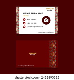 Islamic Geometric Name Card Design for Business or Company