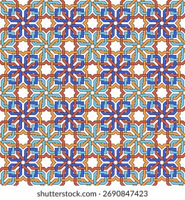 Ornamento geométrico islámico con Formas entrelazadas