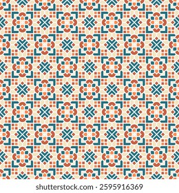 Islamic Geometric Ornament on Pastel Flat Color Theme