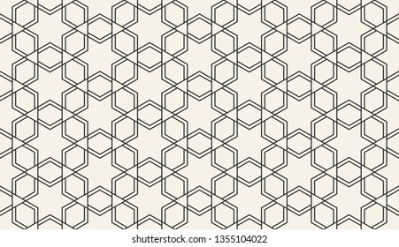 Islamic geometric ornamental background. Vector illustration of abstract seamless islamic geometric pattern for your design