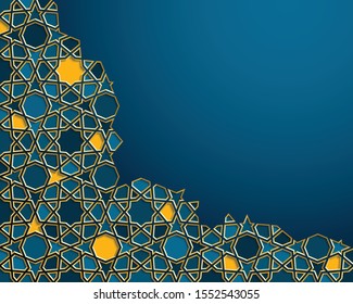 Islamic geometric pattern, abstract background with geometric design