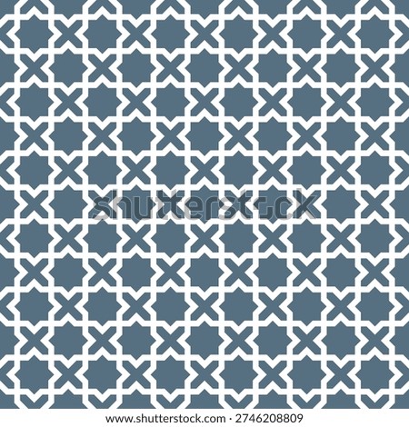 Islamic geometric pattern, Arabic seamless ornament background for Ramadan Kareem and Eid Mubarak greeting card decorative element