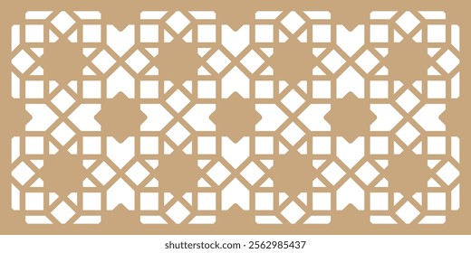 Islamic geometric pattern with dense hexagons and floral elements, creating a sophisticated arabesque texture for Ramadan or Arabic-themed backgrounds.