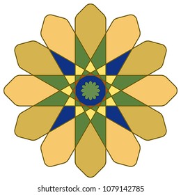 Islamic geometric pattern isolated