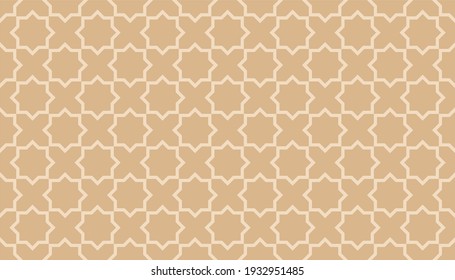 Islamic geometric pattern vector. Modern Islamic Interior ornament. Arabic pattern. Seamless Islamic geometric ornament. It can be used for background, wallpaper, wrapping paper, textiles, and others.