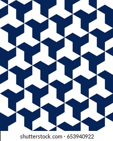 Islamic geometric pattern.abstract star background with navy blue.morocco geometric pattern background