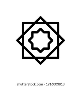 Islamic geometric pixel perfect icon vector minimalist with add folder solid color. suitable for UI UX, print template, Web design and other