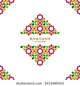 Islamic Geometric Ramadan Greeting Design