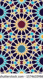 Islamic geometric seamless pattern. Arabic ancient texture. Middle Eastern ornament