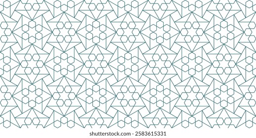  Islamic Geometric Seamless Pattern Background and Fabric