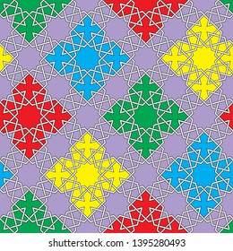Islamic Geometric Seamless Pattern Vector