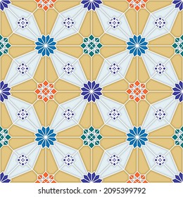 Islamic geometric seamless vector pattern