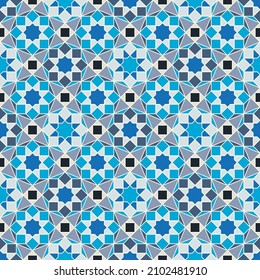 Islamic geometric seamless vector pattern