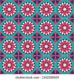 Islamic geometric seamless vector pattern