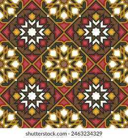 Islamic geometric seamless vector pattern