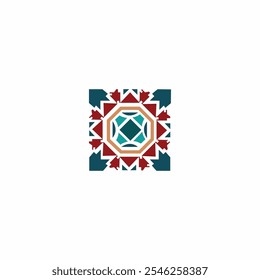 Islamic geometric vector logo template design