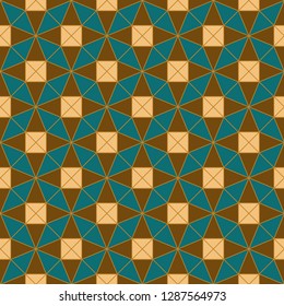 Islamic geometry ornament wit square tile for textile and other design