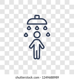 Islamic Ghusl icon. Trendy linear Islamic Ghusl logo concept on transparent background from Religion-2 collection