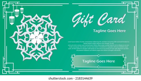 Islamic Gift Card Logo Banner Icon Simple Vector Flat Design