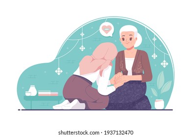 islamic girl Eid mubarak tradition forgiving illustration concept
