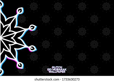 Islamic Glitch seamless Pattern Floral Wallpaper Background
