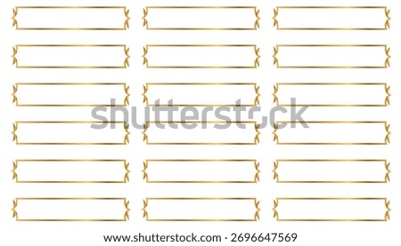 Islamic Gold Frame and Ornamental Window Vector Collection – Elegant Rectangular Frames, Decorative Ribbons, Ramadan Panels, and Traditional Arabic Design Elements for Invitations and Print