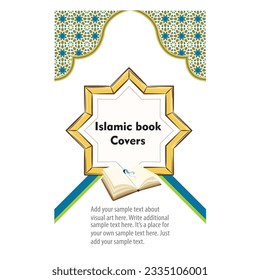 Islamic gold frame template background| Islamic border vector design
