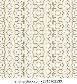 Vector islámico del EPS del fondo inconsútil del patrón del ornamento del oro