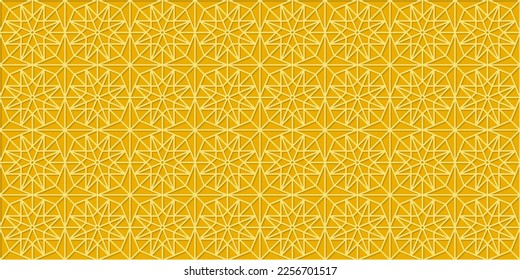 Islamic gold ornament vector seamless pattern