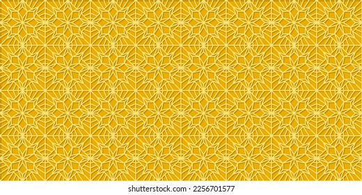 Islamic gold ornament vector seamless pattern