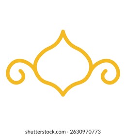 Islamic Gold Ornamental Frame Element