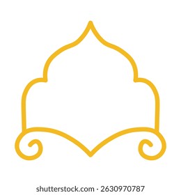 Islamic Gold Ornamental Frame Element