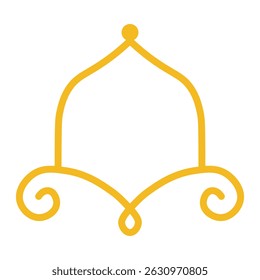 Islamic Gold Ornamental Frame Element