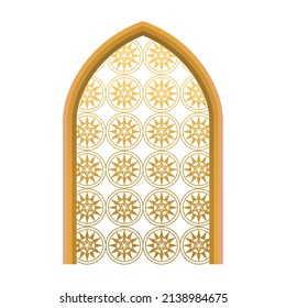 islamic golden arch decorative icon
