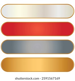 Islamic golden banner shape text box clipart