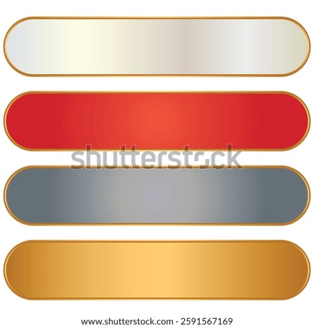 Islamic golden banner shape text box clipart