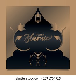 Islamic Gradient Design Template Vector