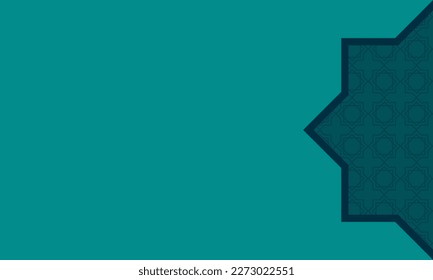 Islamic green background. Vector art.
