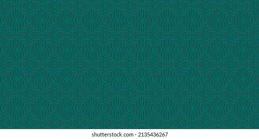 Islamic Green Pattern Background Design. Ramadan Backdrop 