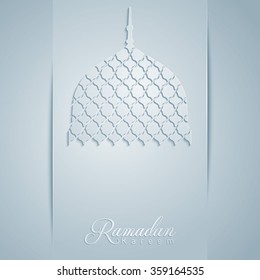 Islamic greeting background Ramadan Kareem - Translation of text : Ramadan Kareem - May Generosity Bless you during the holy month