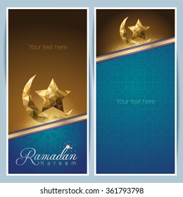 Islamic greeting background Ramadan Kareem - Translation of text : Ramadan Kareem - May Generosity Bless you during the holy month