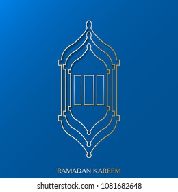 Islamic greeting banner background ramadan kareem