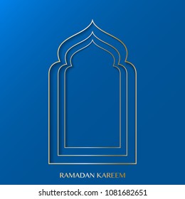 Islamic greeting banner background ramadan kareem