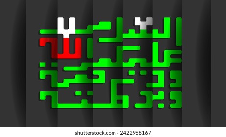 Islamic greeting calligraphy in pixelate vector style. Assalamu alaikum warahmatullahi wabarakatuh in Arabic. Meaning May peace, mercy and blessings of Allah be with you.
