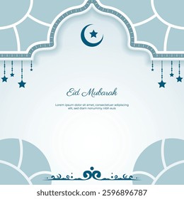 islamic greeting card background for eid mubarak, ramadan kareem, eid al-adha and other islamic event.