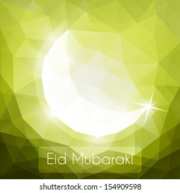 Islamic greeting card with crescent - eps10